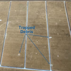 Mildew and Trapped Debris in EVA Foam Decking